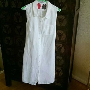 White Linen Dress